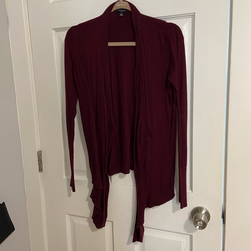 Ann Taylor maroon cardigan
